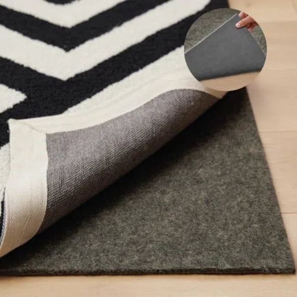 Felt And Natural Rubber Stay In Place Slip Resistant Rug Pad, 1/8In Thick, 2X3 FT Protective Padding Under Area Rugs, Cushioned Gripper Pads, Carpet Runners, Hardwood Floors Protection