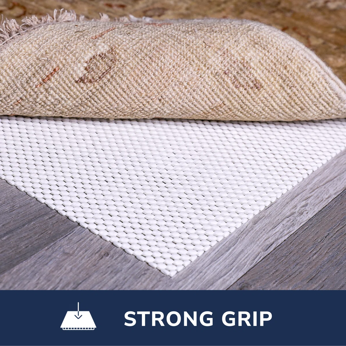 Amett Super Grip Indoor Cushioned Non Slip Rug Pad for Hard Surfaces