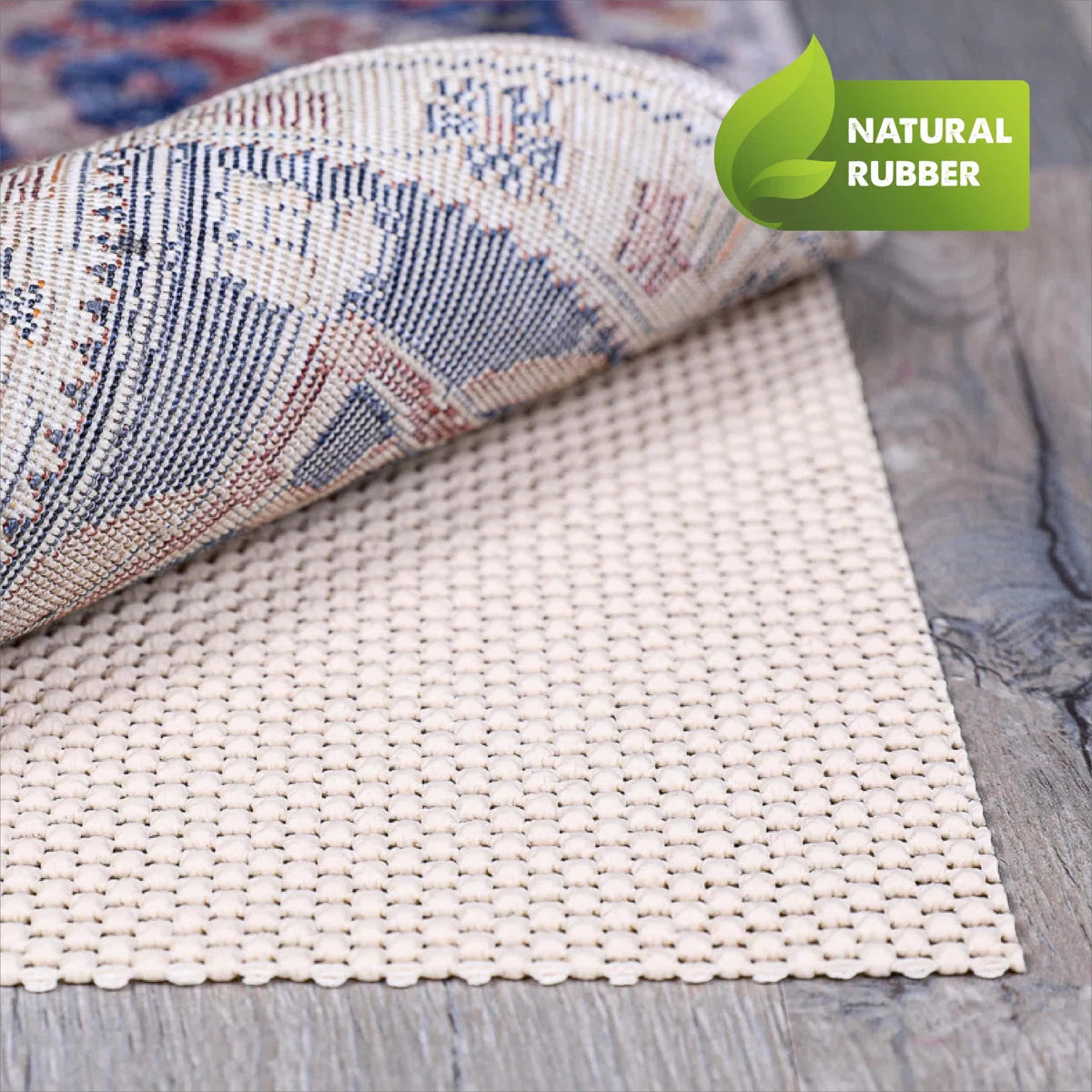 Dimson Super Grip Natural Indoor Cushioned Non Slip Rug Pad for Hardwood Floors